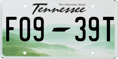 TN license plate F0939T