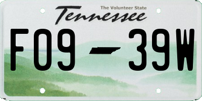 TN license plate F0939W