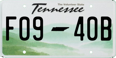 TN license plate F0940B