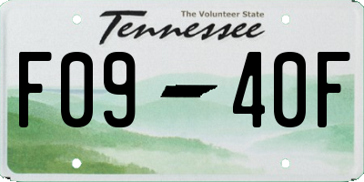 TN license plate F0940F