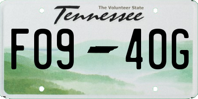 TN license plate F0940G
