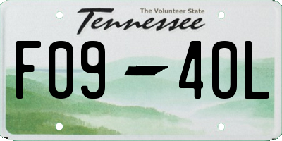 TN license plate F0940L
