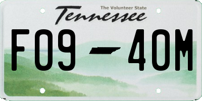 TN license plate F0940M
