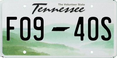 TN license plate F0940S