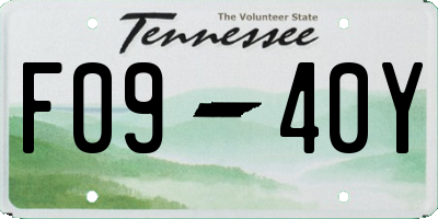TN license plate F0940Y
