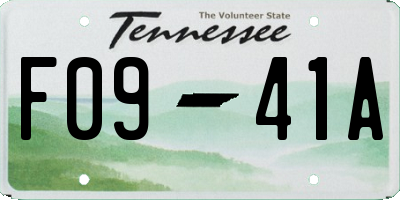 TN license plate F0941A