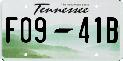 TN license plate F0941B