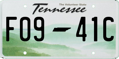 TN license plate F0941C