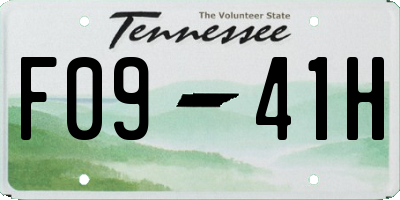 TN license plate F0941H