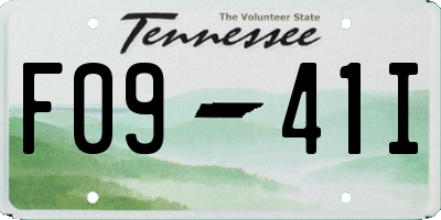 TN license plate F0941I
