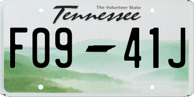 TN license plate F0941J