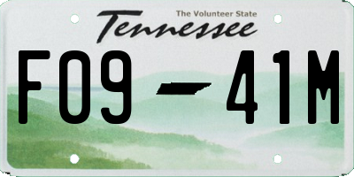 TN license plate F0941M