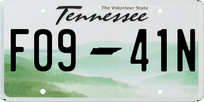 TN license plate F0941N