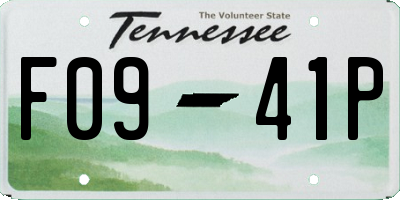 TN license plate F0941P