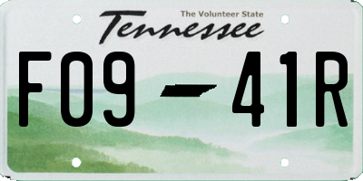 TN license plate F0941R