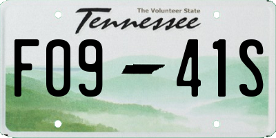 TN license plate F0941S