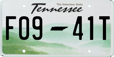 TN license plate F0941T