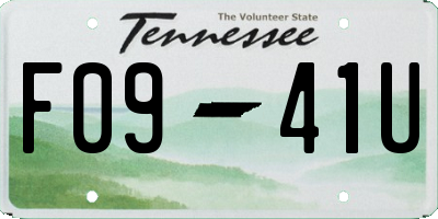 TN license plate F0941U
