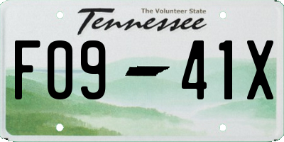 TN license plate F0941X