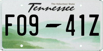 TN license plate F0941Z