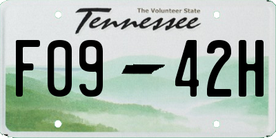 TN license plate F0942H