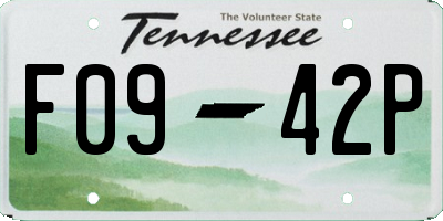 TN license plate F0942P