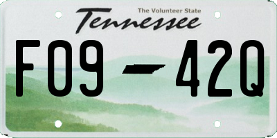 TN license plate F0942Q