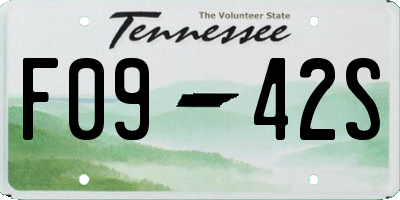 TN license plate F0942S