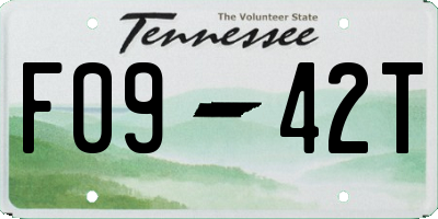TN license plate F0942T