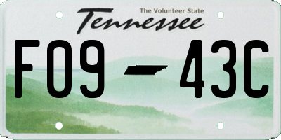 TN license plate F0943C