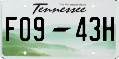 TN license plate F0943H