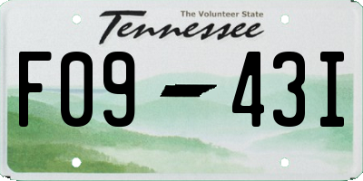 TN license plate F0943I