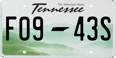 TN license plate F0943S