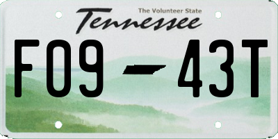 TN license plate F0943T