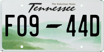 TN license plate F0944D