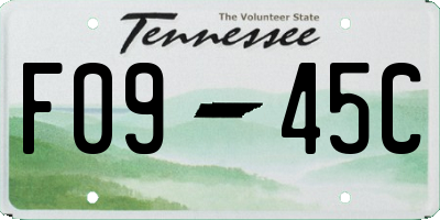 TN license plate F0945C