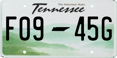 TN license plate F0945G
