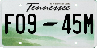 TN license plate F0945M