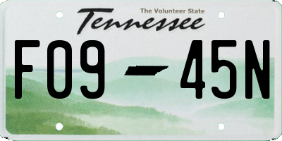 TN license plate F0945N