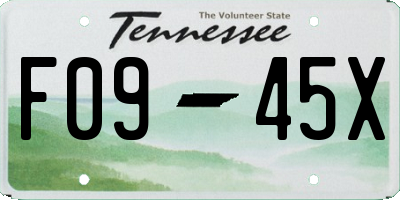 TN license plate F0945X