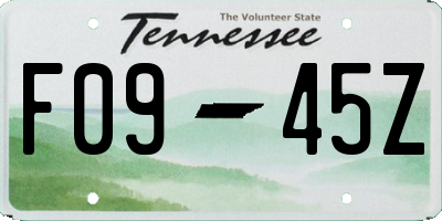 TN license plate F0945Z