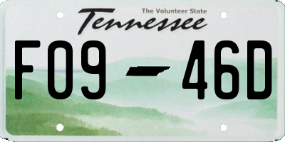 TN license plate F0946D