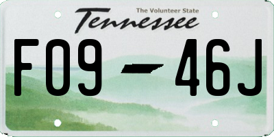 TN license plate F0946J