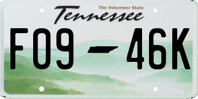 TN license plate F0946K