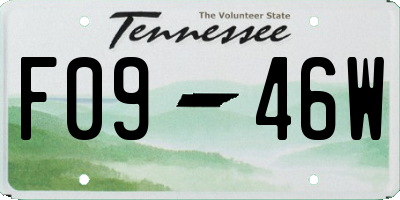 TN license plate F0946W