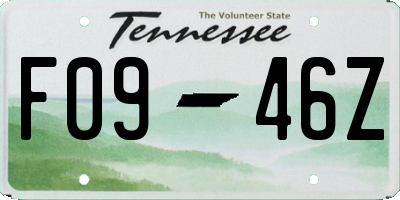 TN license plate F0946Z