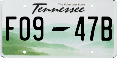 TN license plate F0947B
