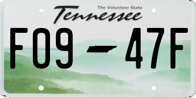 TN license plate F0947F