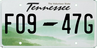 TN license plate F0947G