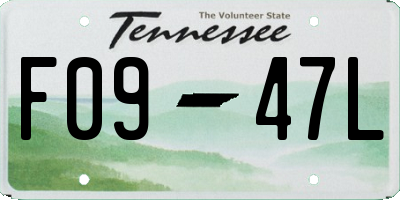 TN license plate F0947L